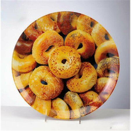 EAT-IN TOOLS 12 in. Round Glass Bagel Plate, 3PK EA3188903